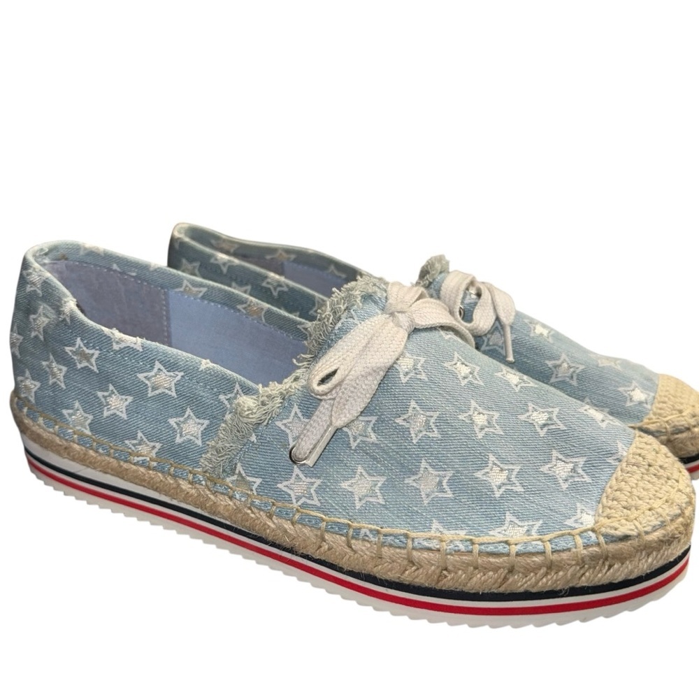 Tommy Hilfiger Denim Star Espadrille Slip On Shoes Womens 9.5 Casual Summer - Picture 2 of 7